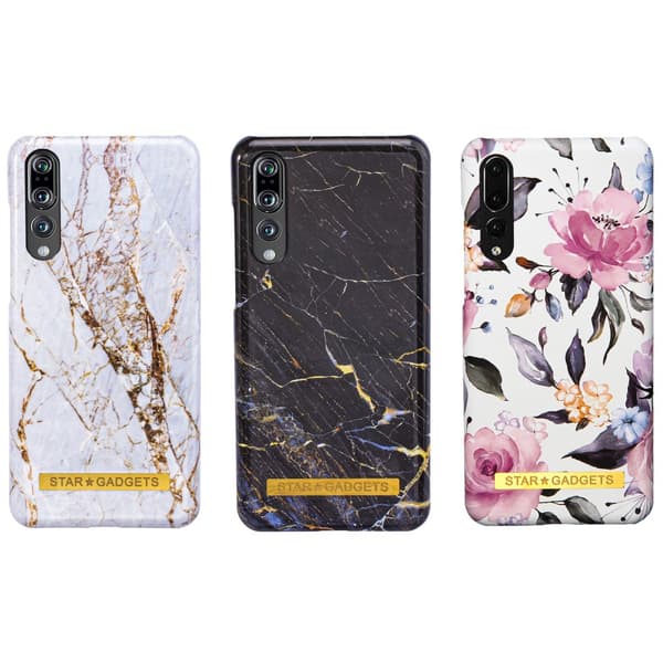 Huawei P20 Pro - Cover / Beskyttelse Flowers / Marble