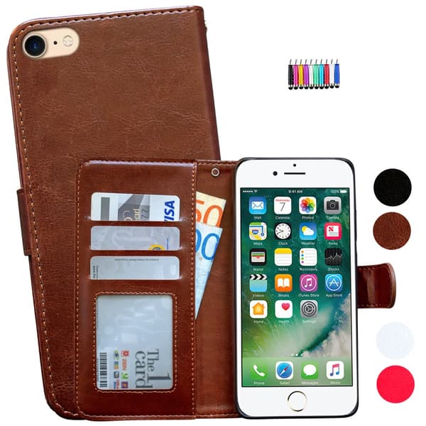 Læder cover + Touch Pen til iPhone 6/6S