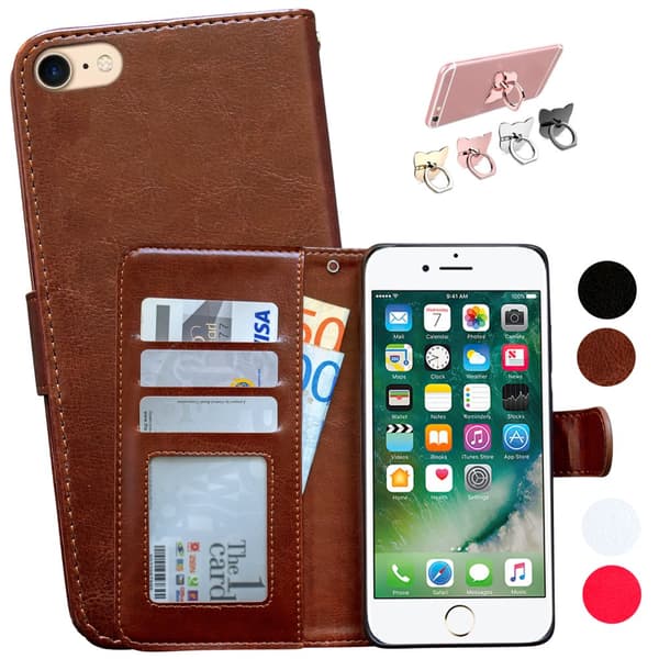 Læder Etui til iPhone 6/6S - Tegnebog & ID!