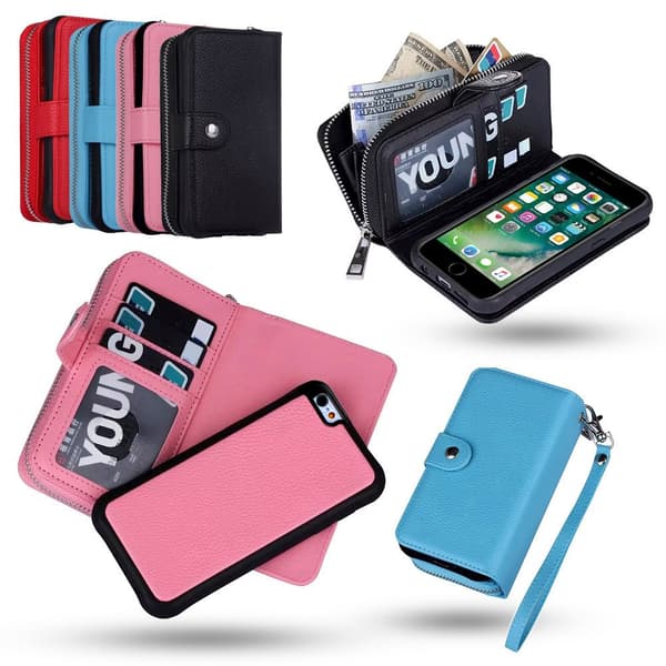iPhone 6 / 6S - Wallet Case & Magnet Case with Zip