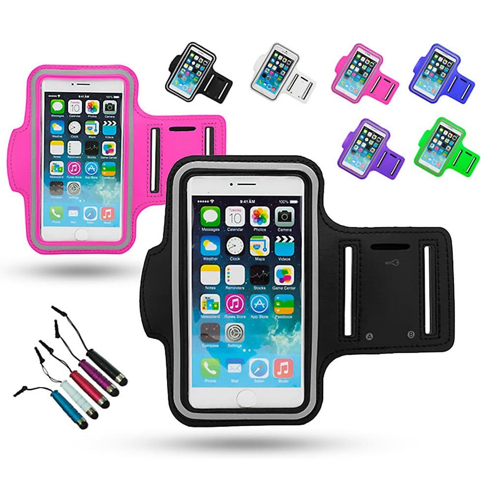 Sportarmband Läder iPhone 6 / 6S + Touchpenna