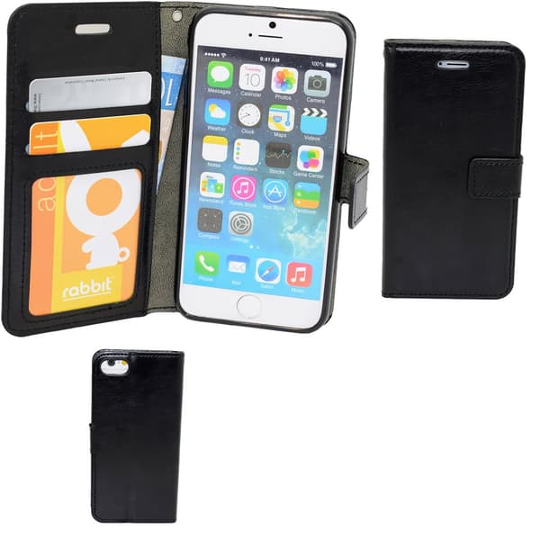 iPhone 5/5s/SE2016 Wallet Leather + 3,5mm Plug