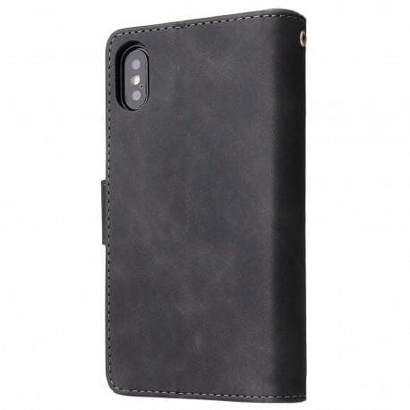 iPhone XS Max Multifunktionellt Plånboksfodral Zipper 8-Fack