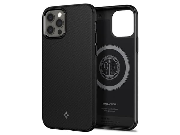 Spigen Mag Armor, Omslag, Apple, iPhone 12, iPhone 12 Pro, 15,5 cm (6.1"), Svart