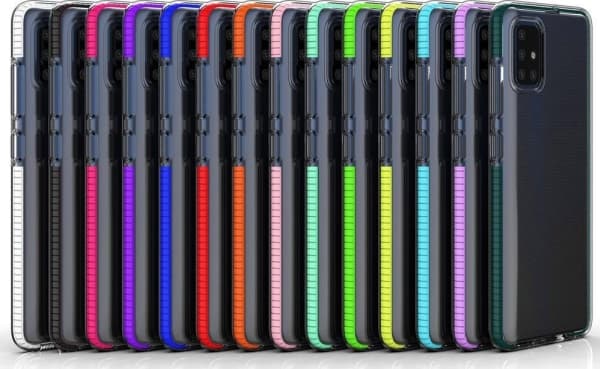 Hurtel Spring Case geelikotelo värillisellä kehyksellä Xiaomi Redmi Note 9 Pro / Redmi Note 9S musta universaali