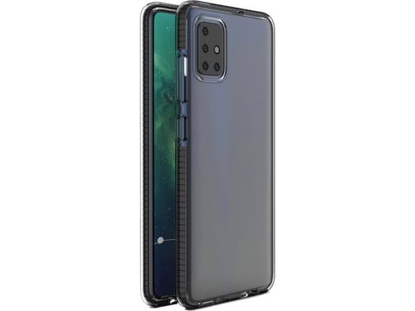 Hurtel Spring Case Cover Gel Case med fargerik ramme for Xiaomi Redmi Note 9 Pro / Redmi Note 9S Black Universal
