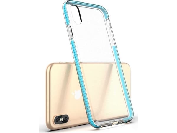 Hurtel Spring Case, gel-deksel med fargerik ramme for iPhone XS Max, svart