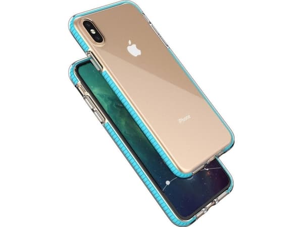 Hurtel Spring Case, gel-deksel med fargerik ramme for iPhone XS Max, svart