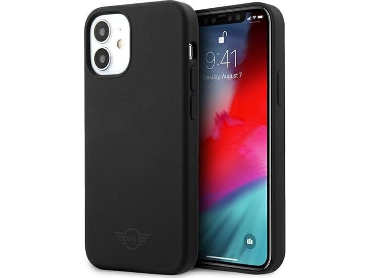Mini Morris Mini Mini MIHCP12SSLTBK iPhone 12 mini 5.4 inch Black/Black Hard Case Silicone Tone On Tone