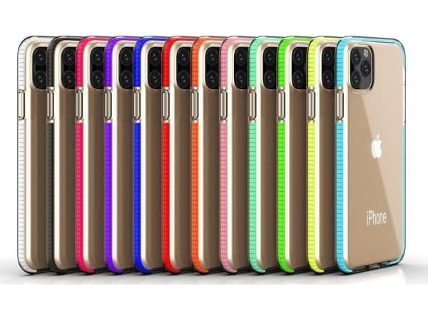 Hurtel Spring Case geléfodral med färgad ram för iPhone 11 Pro svart