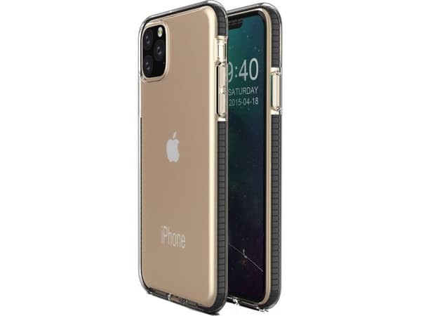 Hurtel Spring Case geléfodral med färgad ram för iPhone 11 Pro svart