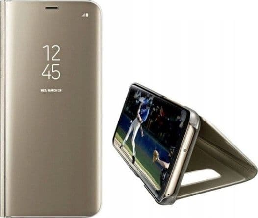 Clear View Fodral Samsung A72 5G A725 guld/guld