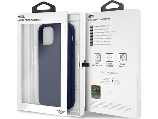 Mini Morris Mini MIHCP12MSLTNA iPhone 12/12 Pro 6.1 tuuman tummansininen / tummansininen kova kotelo silikoni sävy sävyyn