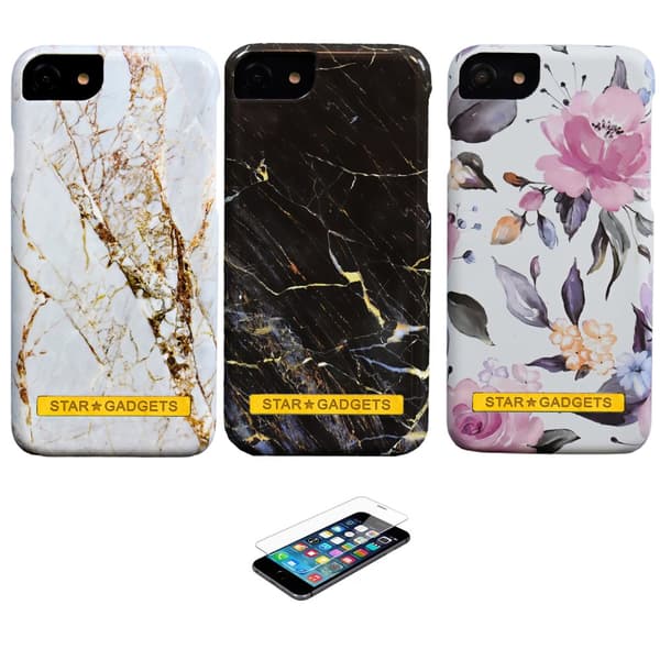 iPhone 7/8/SE (2020 & 2022) - Skal / Skydd / Blommor / Marmor