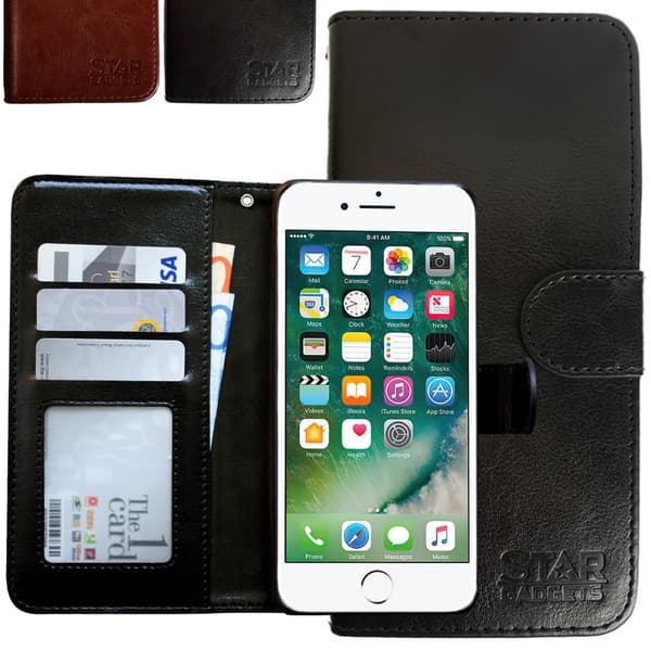 iPhone 7/8/SE (2020 & 2022) - Läderfodral / Skydd Black