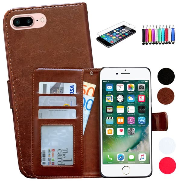 iPhone 7 Plus / 8 Plus - Læder cover / Beskyttelse - Dream Catcher Black