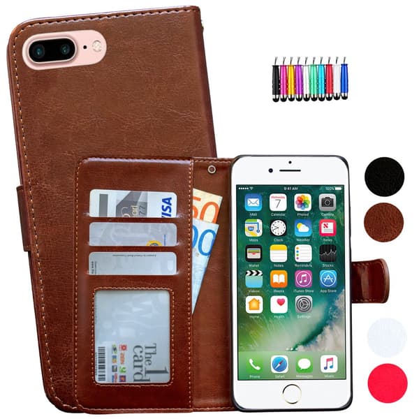 iPhone 7 Plus / 8 Plus - Læder cover / Beskyttelse - Dream Catcher Black