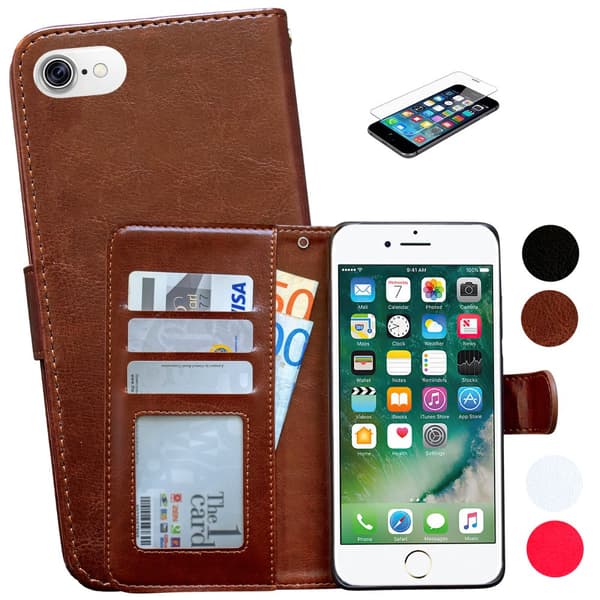 iPhone 7/8/SE (2020 & 2022) - Læder cover / Beskyttelse Black