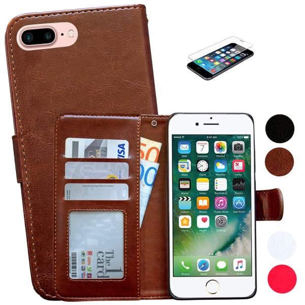 iPhone 7 Plus / 8 Plus - Læder cover / Beskyttelse - Dream Catcher Black
