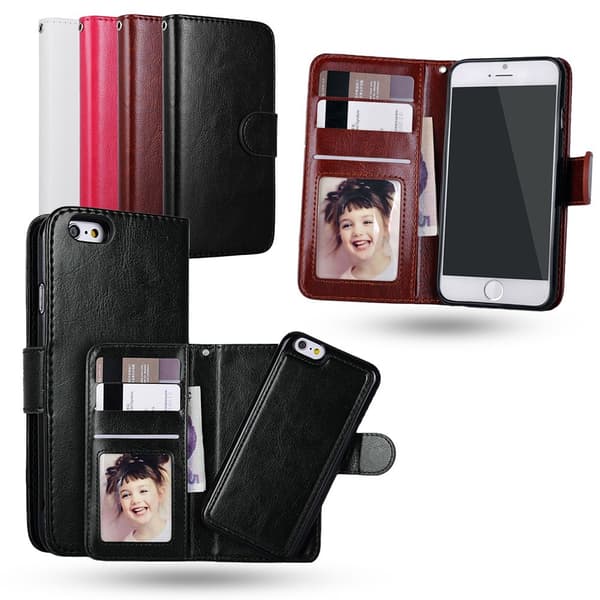 Opgrader din iPhone 7/8/SE med et Lommebogsfodral/Magnetisk Skal! Brown
