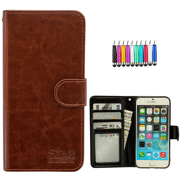iPhone 7/8/SE (2020 & 2022) - Läderfodral / Skydd Brown