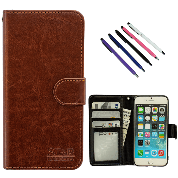 Protect your iPhone 7/8/SE - Leather Case for Optimal Security Brown