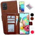 Miniatyrbillede 1 af 11: Samsung Galaxy A51 - Læder cover / Beskyttelse