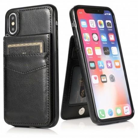 iPhone XS Max Mobil Cover Kortholder 5-SLOT Retro V3