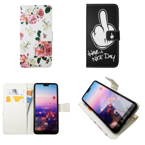 Huawei P20 Pro - Læder cover / Beskyttelse Black