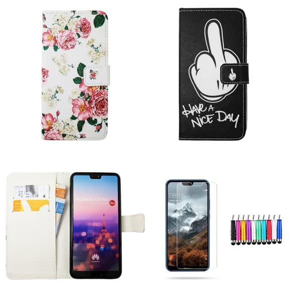 Huawei P20 Pro - Læder cover / Beskyttelse Black