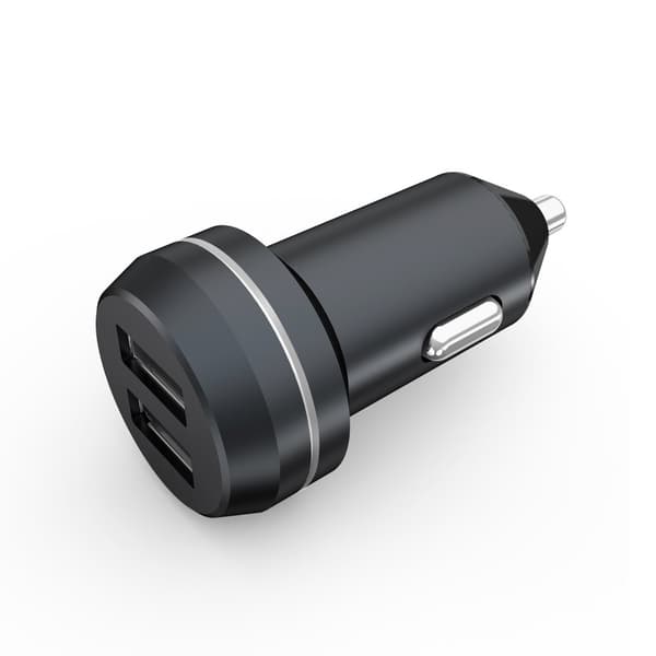 Champion - Dual USB Laddare 12/24V 4.8A - Svart