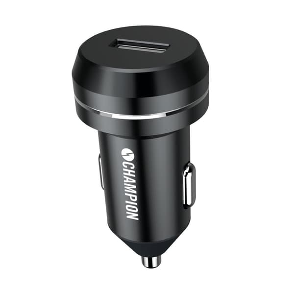 CHAMPION - USB Laddare 12/24V 2.4A - Svart