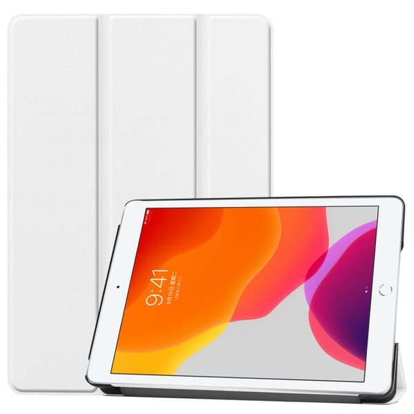 Tri-fold Fodral med Stativfunktion för iPad 10.2" 2019 - Vit