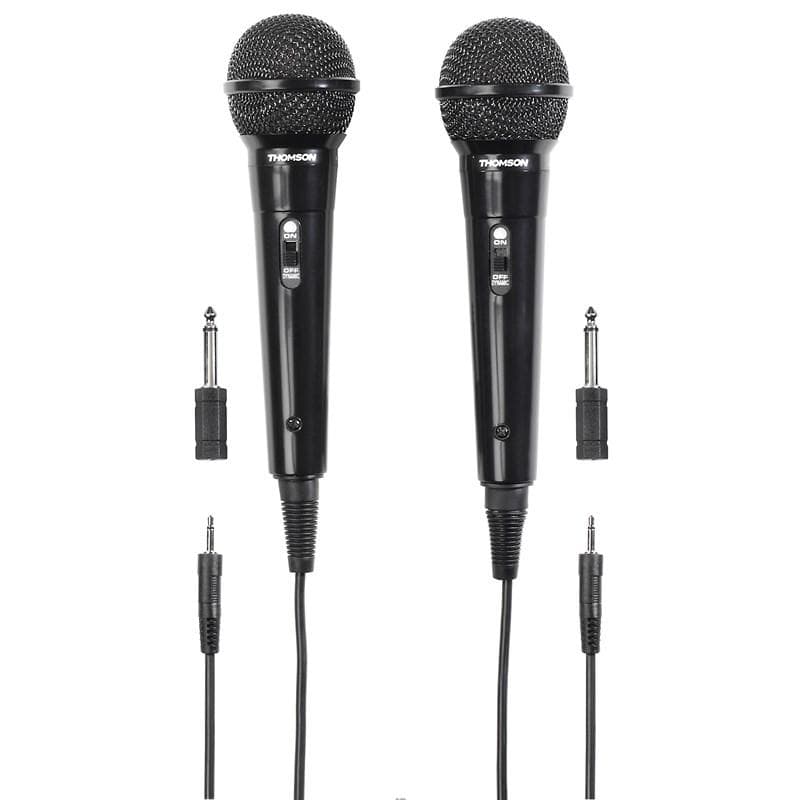 THOMSON Mikrofon M135D Dynamisk Svart 2-pack