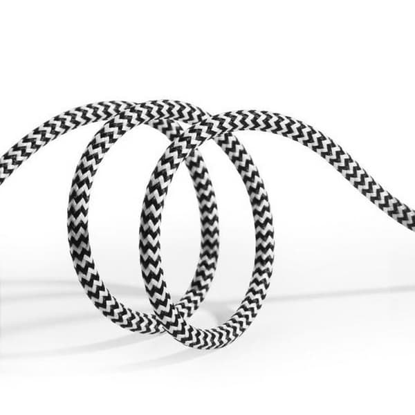 SiGN Skin USB-C till USB-A kabel 2.1A 3m - Svart/Vit