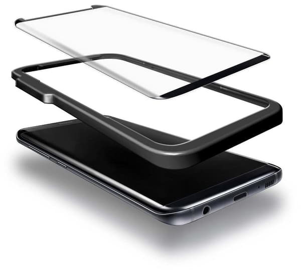 3D Härdat Glas Skärmskydd för Samsung Galaxy S8 Plus Inkl. Monteringsram