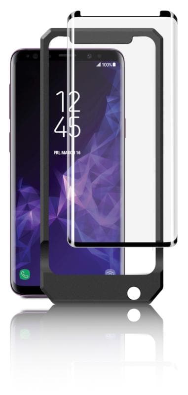 3D Härdat Glas Skärmskydd för Samsung Galaxy S9 Inkl. Monteringsram