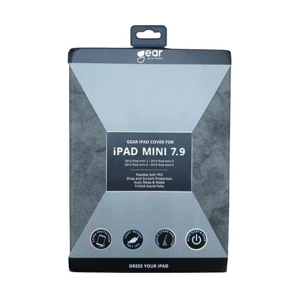 GEAR Tabletfodral Grå iPad Mini 7,9" 2019 plats för Apple Pencil