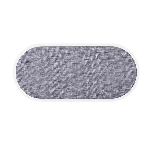 GEAR Trådlös Dual QI Laddare USB-C Ansl. 2x10W Vit med Grå Textil