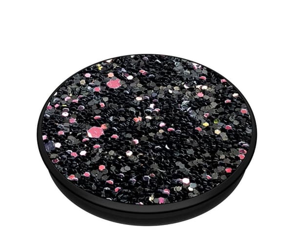 POPSOCKETS Sparkle Black Avtagbart Grip med Ställfunktion Premium
