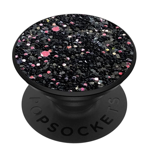 POPSOCKETS Sparkle Black Avtagbart Grip med Ställfunktion Premium