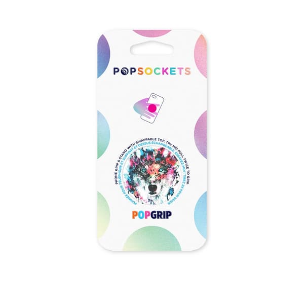 POPSOCKETS Wolf Avtagbart Grip med Ställfunktion