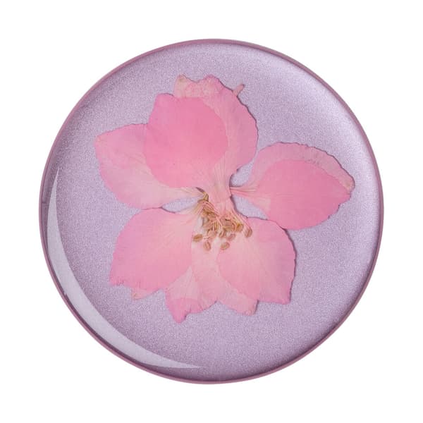 POPSOCKETS Pressed Flower Delphinium Avtagbart Grip Rosa