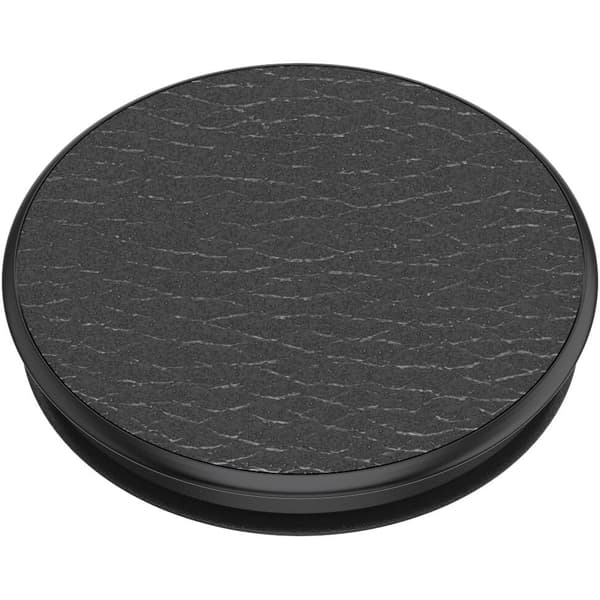 POPSOCKETS Pebbled Vegan Leather Black Avtagbart Grip