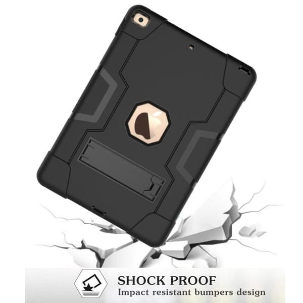 ShockProof TPU Skal med Stativfunktion för iPad 10.2" 2019 - Svart