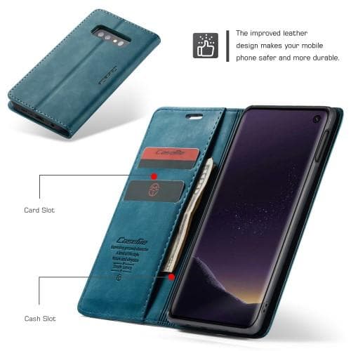 CASEME Plånboksfodral för Samsung Galax S10e - Blå