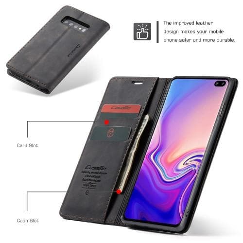 CASEME Plånboksfodral Samsung Galaxy S10 - Svart