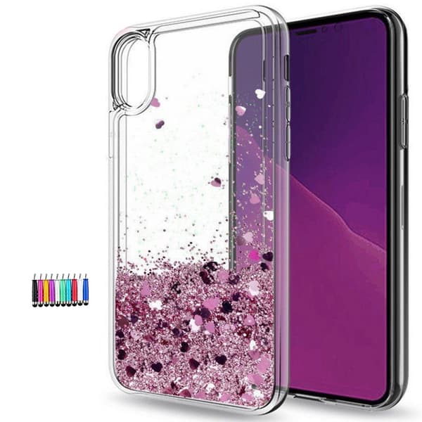 iPhone X/Xs - Flytande Glitter 3D Bling Skal Case