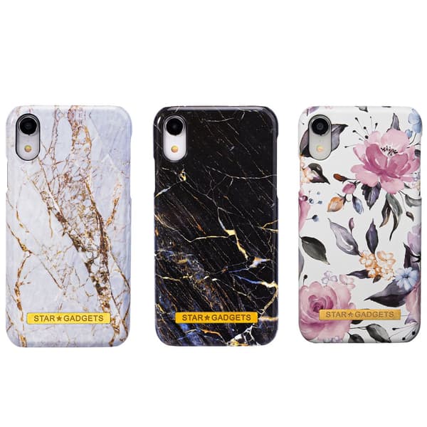 iPhone XR - Kuori / Suoja Flowers / Marble