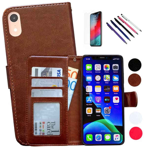 iPhone Xr - Læder cover / Beskyttelse Black